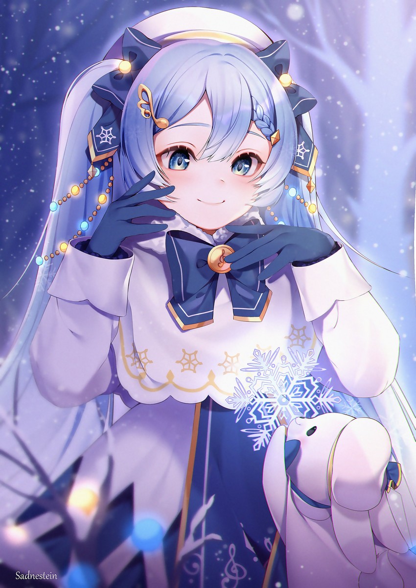 hatsune miku, yuki miku, and rabbit yukine (vocaloid) drawn by sadnestein