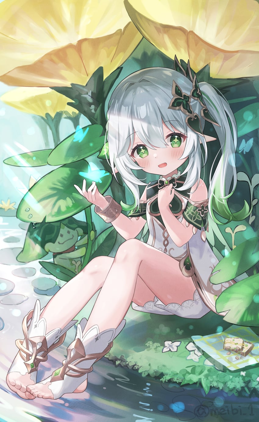 nahida, aranara, and arama (genshin impact) drawn by meibi_1
