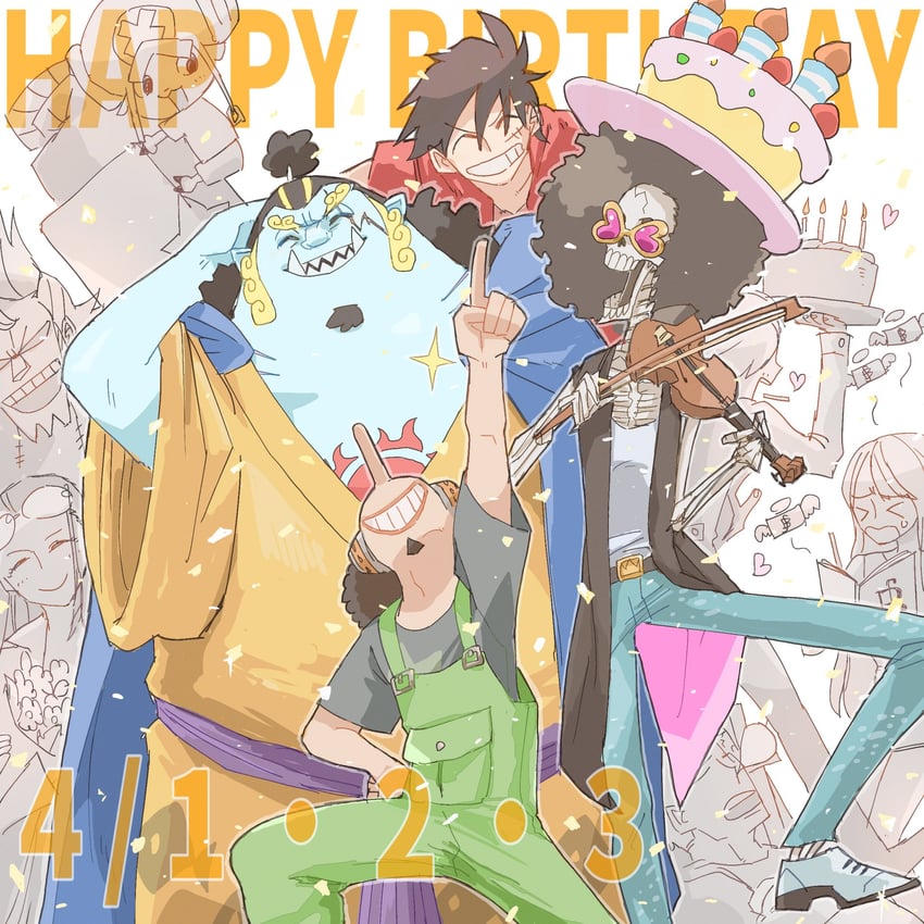 nami, monkey d. luffy, nico robin, roronoa zoro, sanji, and 5 more (one piece) drawn by mkk0025