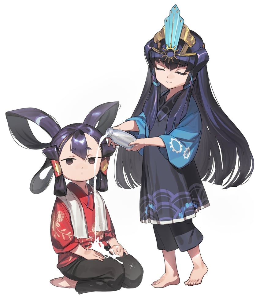 sakuna-hime and kokorowa-hime (tensui no sakuna-hime and 1 more) drawn by soosaresu