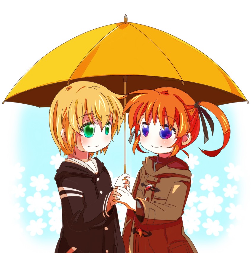 takamachi nanoha and yuuno scrya (lyrical nanoha and 1 more) drawn by cheeseko