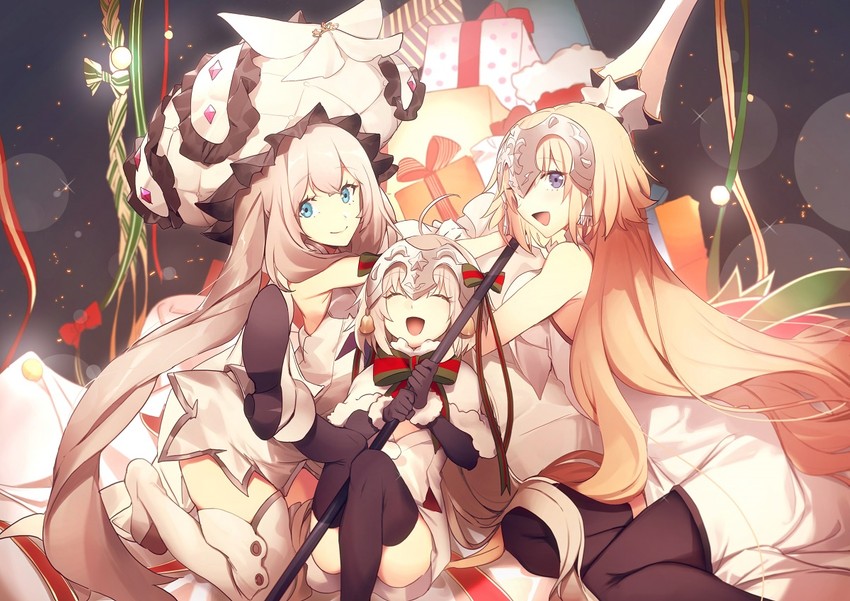 jeanne d'arc, jeanne d'arc alter santa lily, and marie antoinette (fate and 2 more) drawn by no-kan