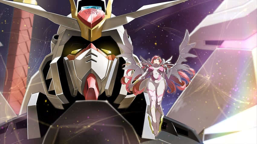 lacus clyne and mighty strike freedom gundam (gundam and 2 more) drawn by exocet_(exocet4)