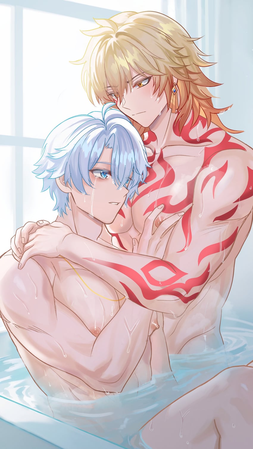 phainon and mydei (honkai and 1 more) drawn by michowow
