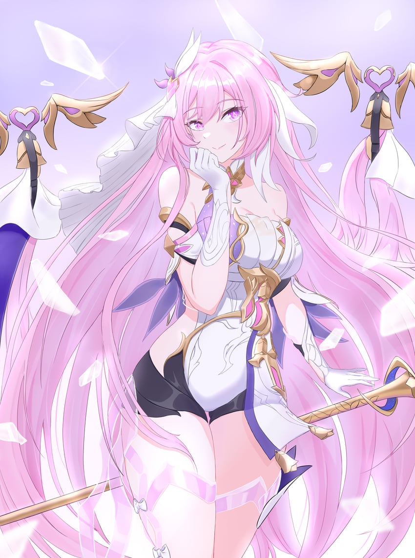 elysia (honkai and 1 more) drawn by ying_ling