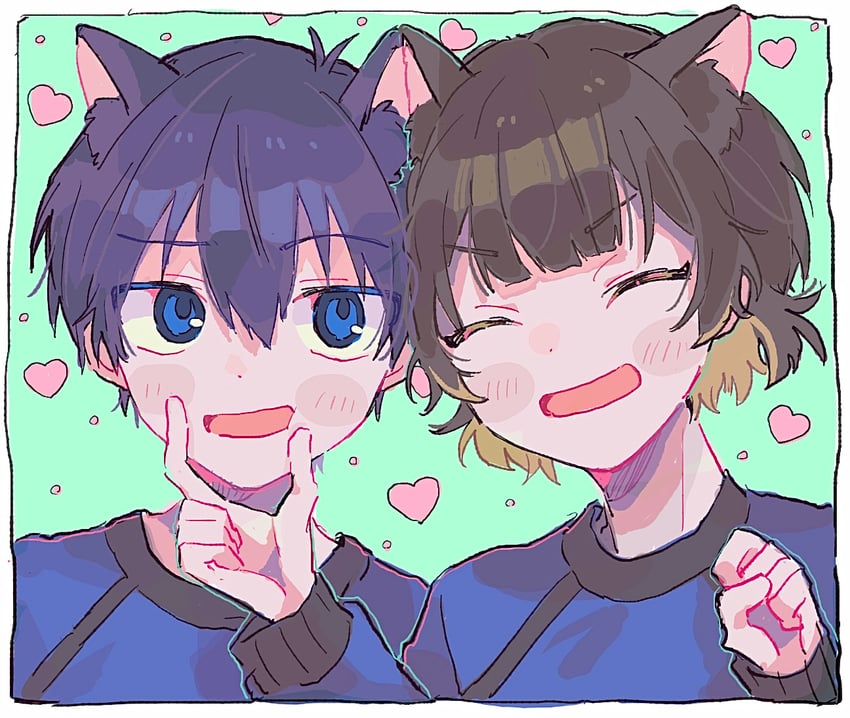 isagi yoichi and bachira meguru (blue lock) drawn by uta_(utamilk)
