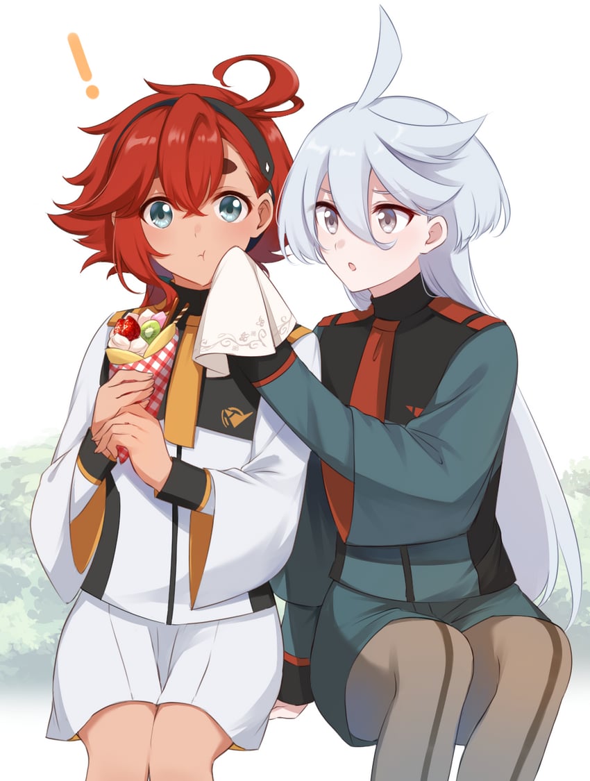 suletta mercury and miorine rembran (gundam and 1 more) drawn by nemu_mohu