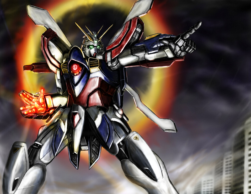 god gundam (gundam and 1 more) drawn by majyuu_zaruba