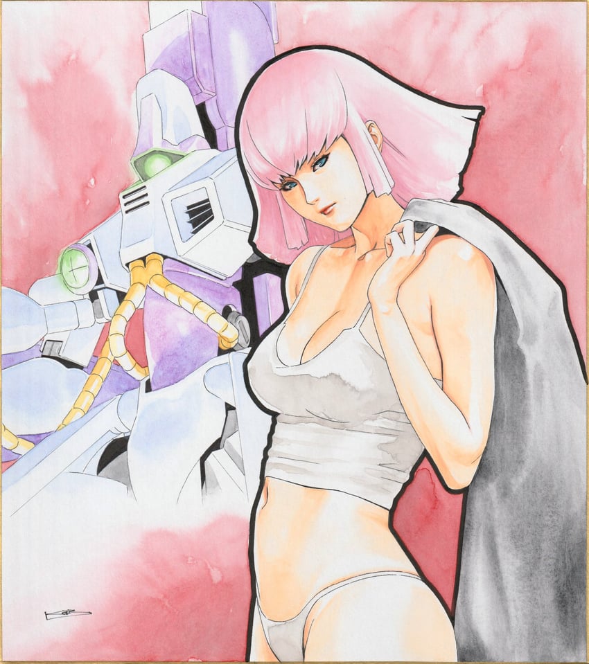 haman karn and gaza-c (gundam and 1 more) drawn by ikeda_kazuhiro