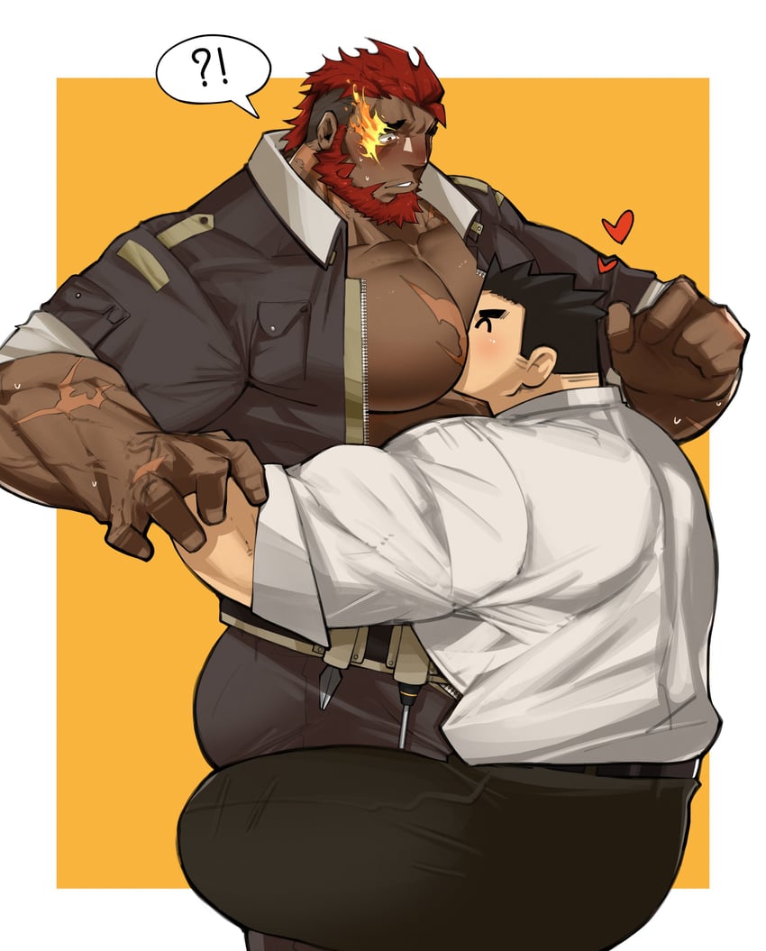 protagonist 3 and hephaestus (tokyo afterschool summoners) drawn by nongnakk