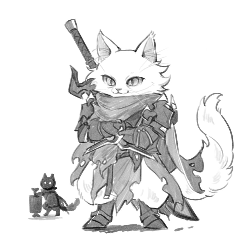 athos (monster hunter and 1 more) drawn by luminous_slime