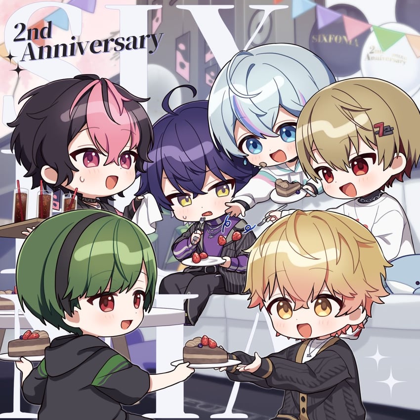 lan, suchi, ameno kosame, mikoto, illma, and 1 more (sixfonia) drawn by yamabukiiro