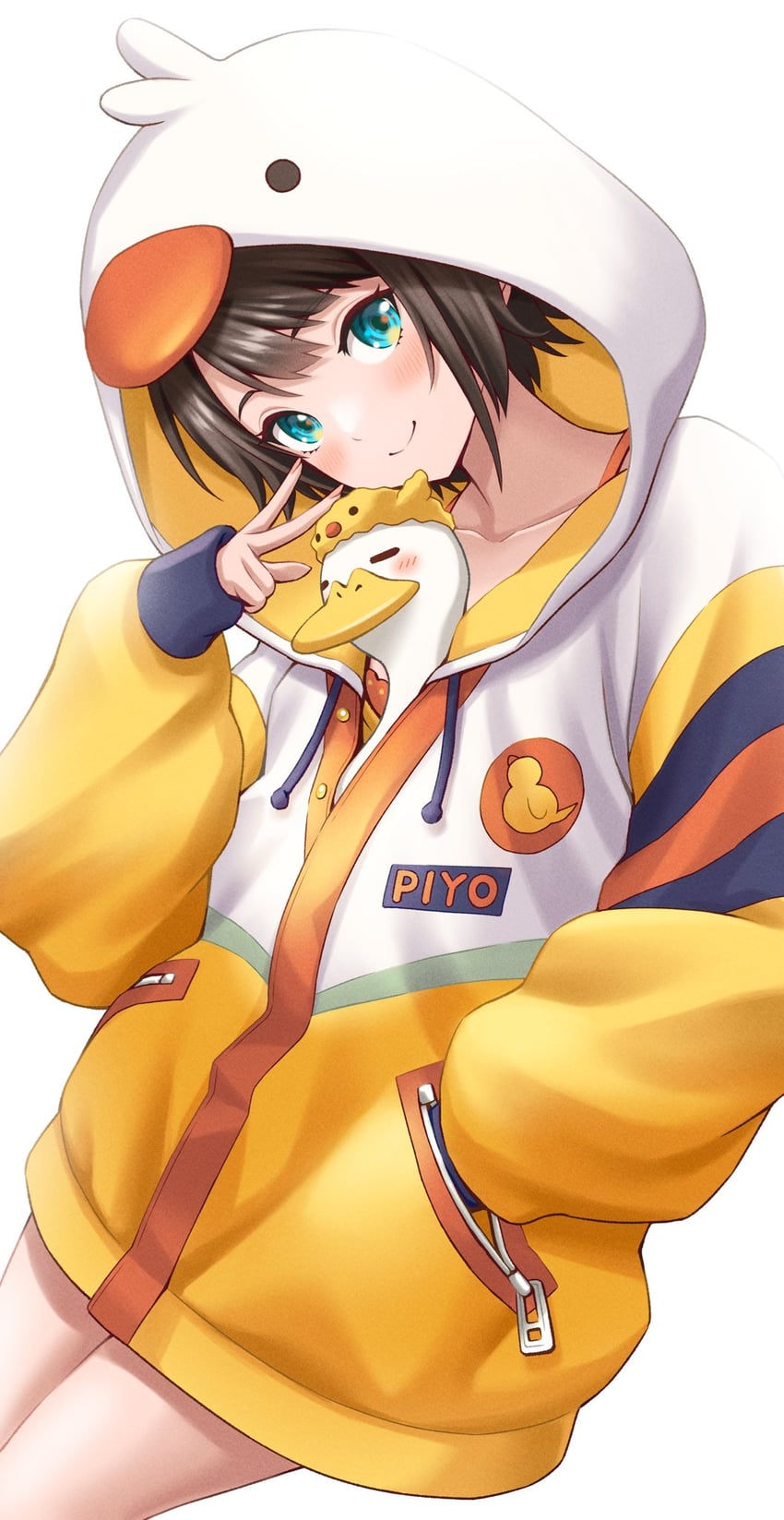 oozora subaru and subaru duck (hololive) drawn by masatoshi_1219