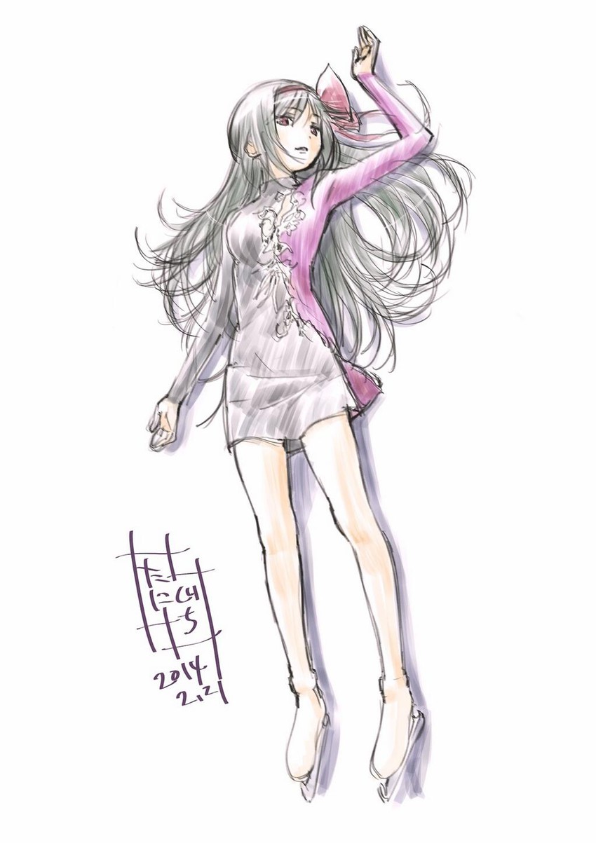 akemi homura, akuma homura, and kim yuna (mahou shoujo madoka magica and 3 more) drawn by taniguchi_jun'ichirou