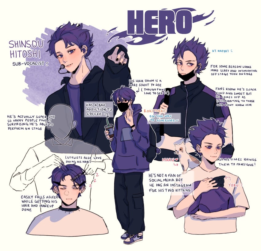 shinso hitoshi (boku no hero academia) drawn by tomii_(gegofish)