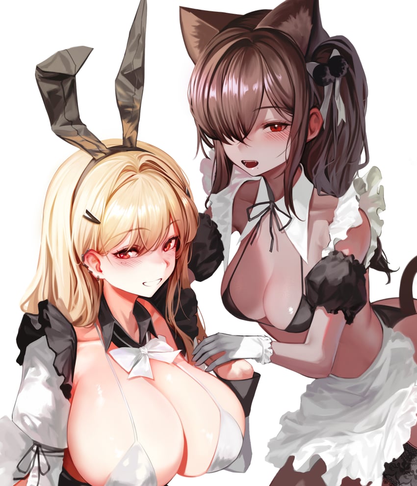naga and tia (goddess of victory: nikke) drawn by yuudokou_shounen