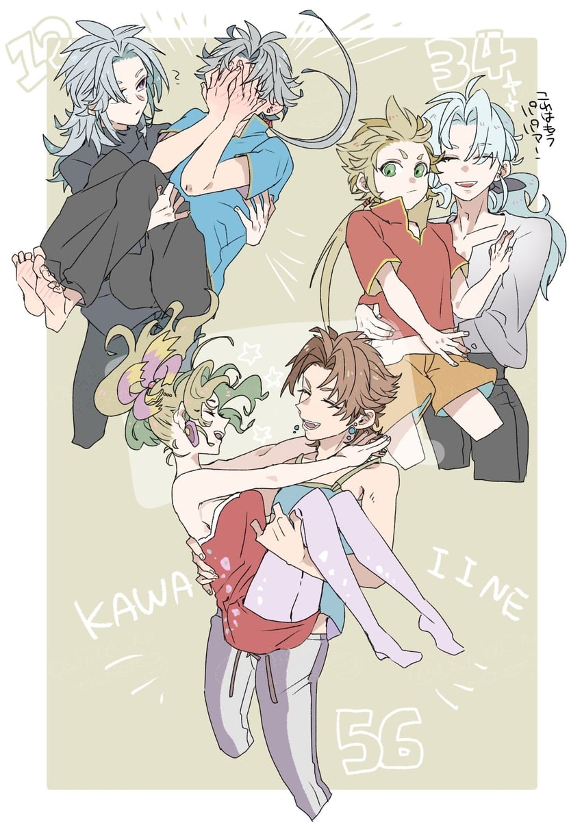 terra branford, bartz klauser, cecil harvey, warrior of light, firion, and 1 more (final fantasy and 6 more) drawn by oshibainoticket