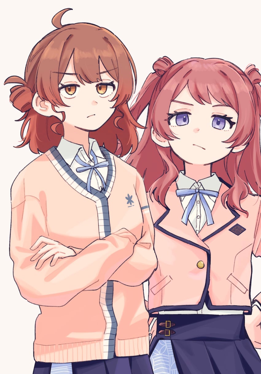 hanami ume and hanami saki (idolmaster and 1 more) drawn by yasuzero
