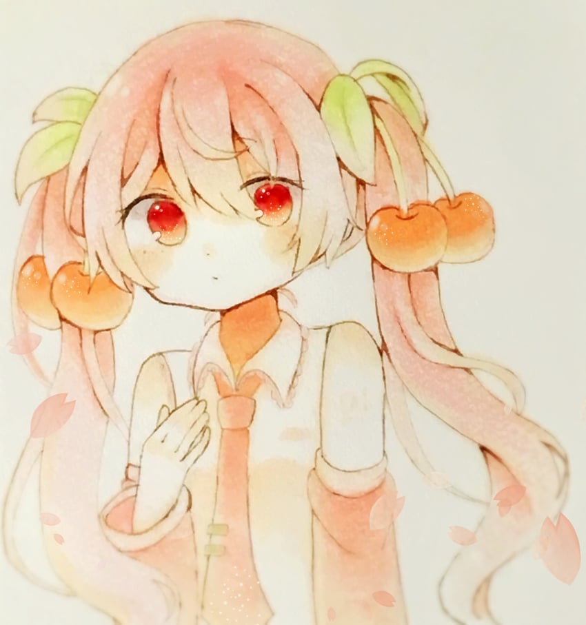 hatsune miku and sakura miku (vocaloid) drawn by as_aaaaaas