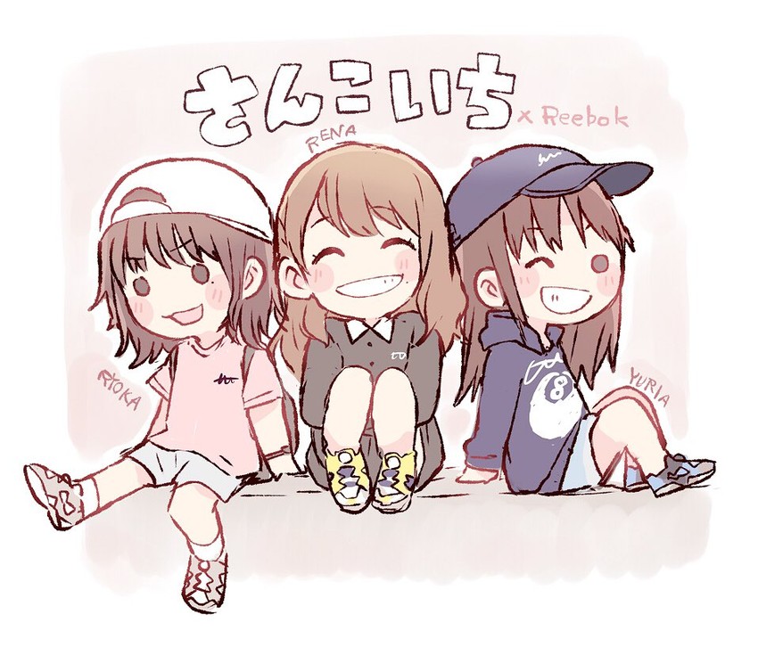 katou rena, ooshima ryouka, and kizaki yuria (real life and 1 more) drawn by taneda_yuuta