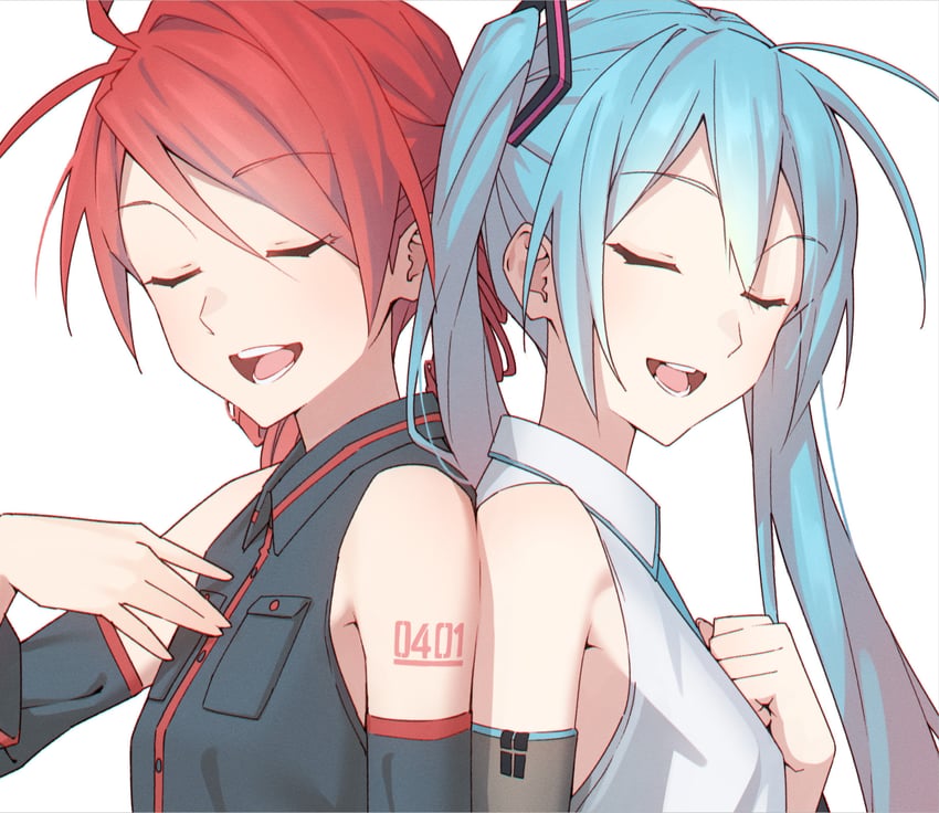 hatsune miku and kasane teto (vocaloid and 1 more) drawn by yasutange