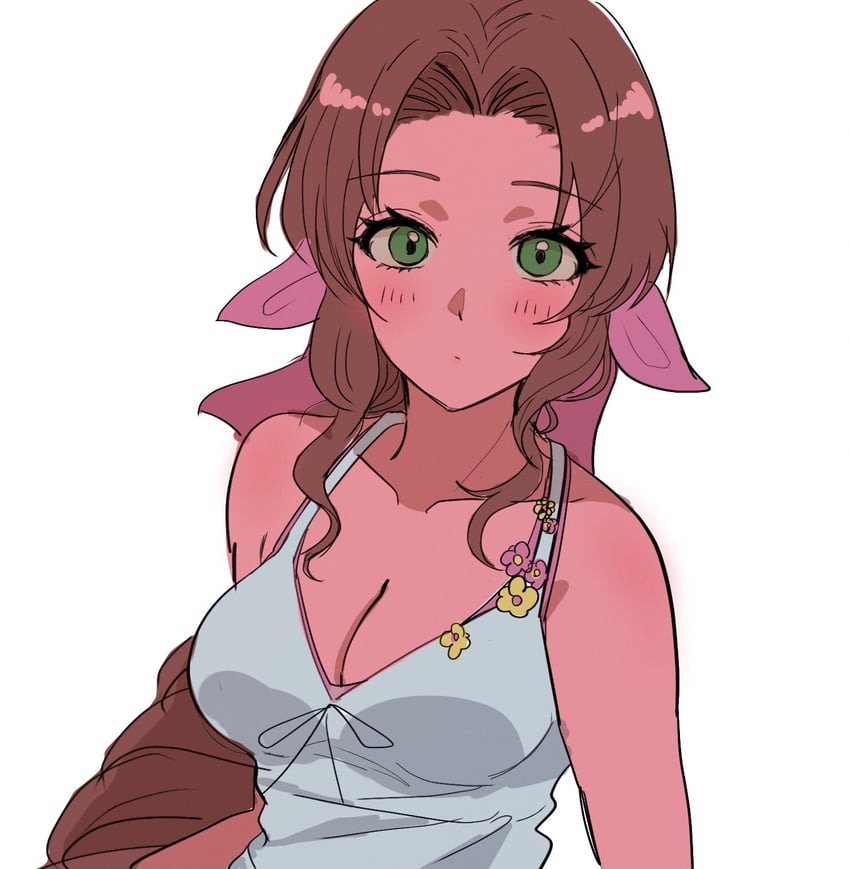 aerith gainsborough (final fantasy and 1 more) drawn by yuno_ff