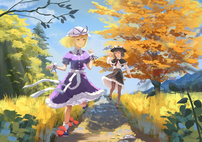 usami renko and maribel hearn (touhou) drawn by sweet_reverie