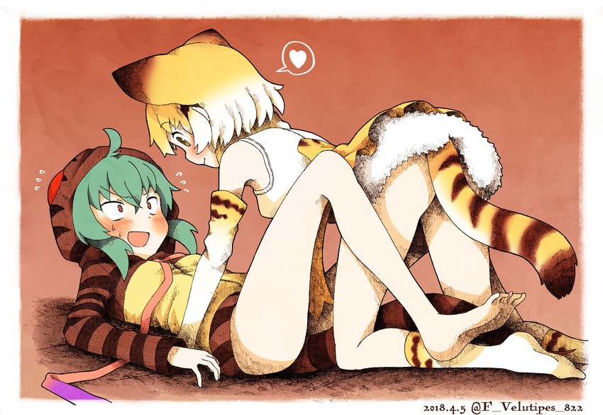 tsuchinoko and sand cat (kemono friends) drawn by enk_0822