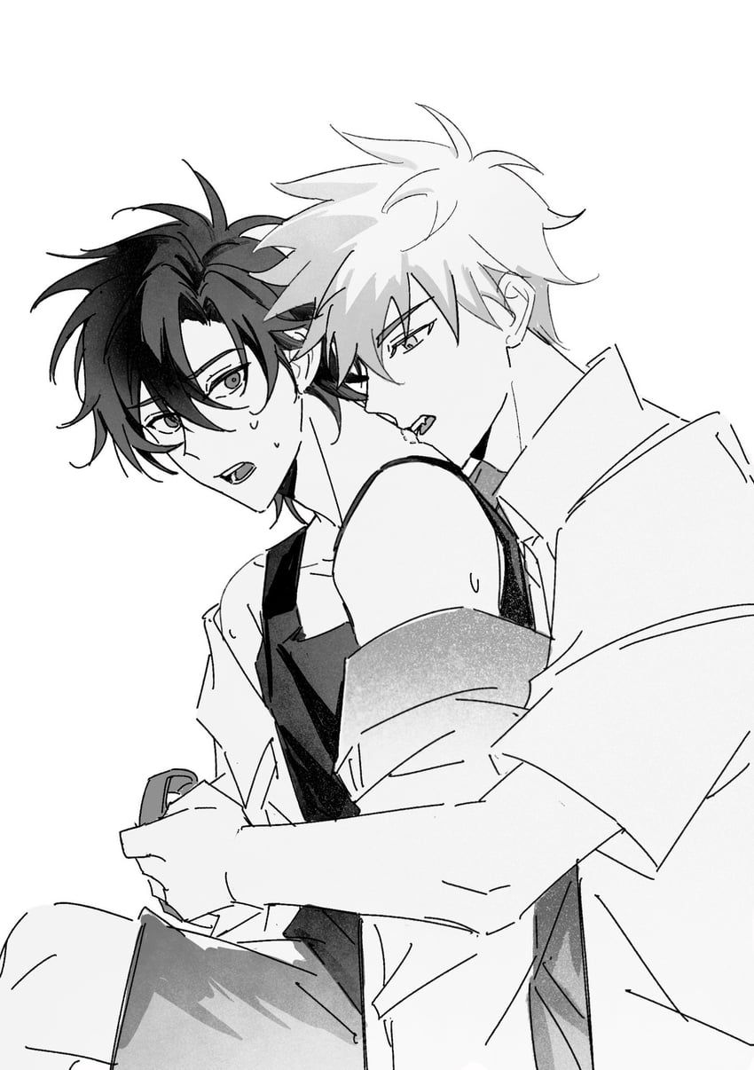 cheng xiaoshi and lu guang (shiguang dailiren) drawn by shannontay67979