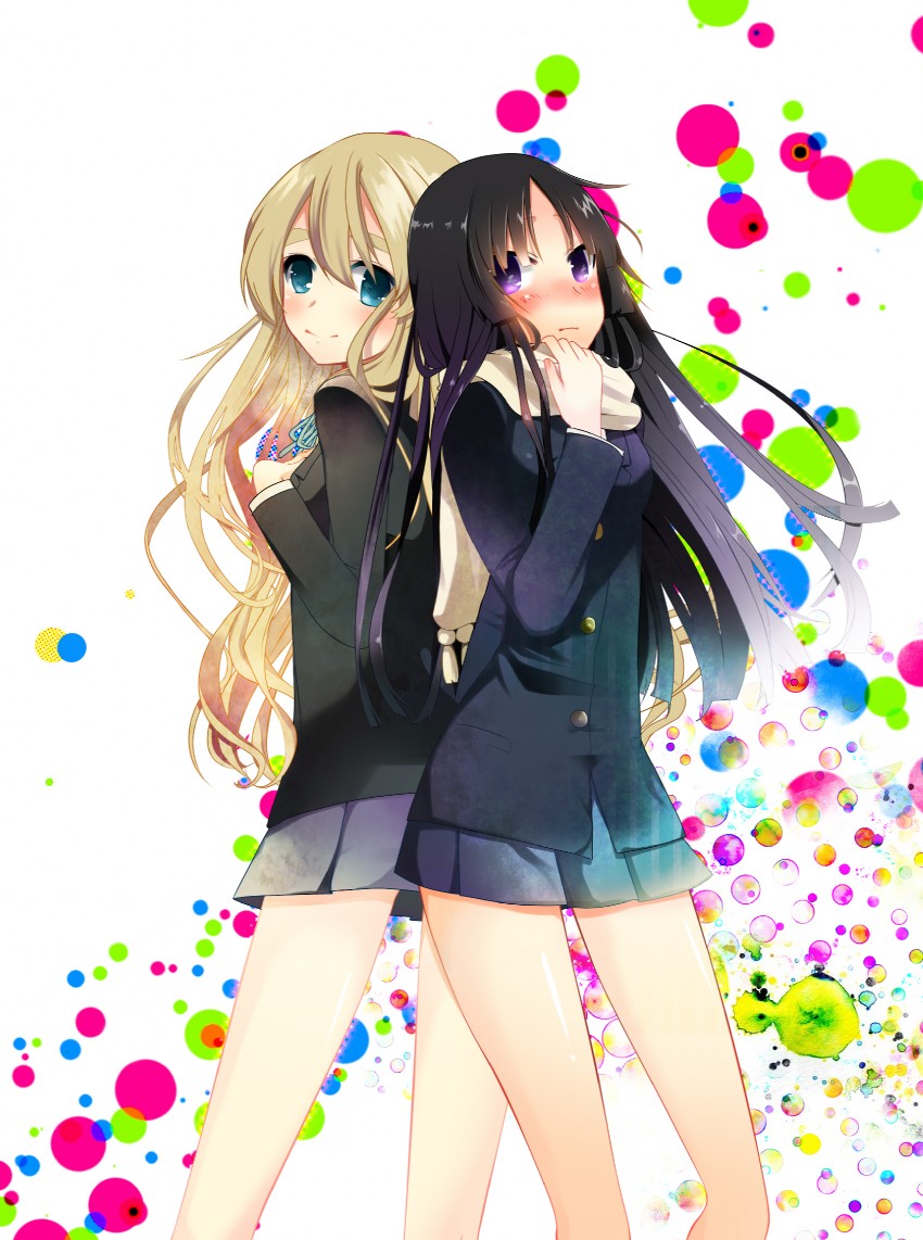 akiyama mio and kotobuki tsumugi (k-on!) drawn by temari_(deae)