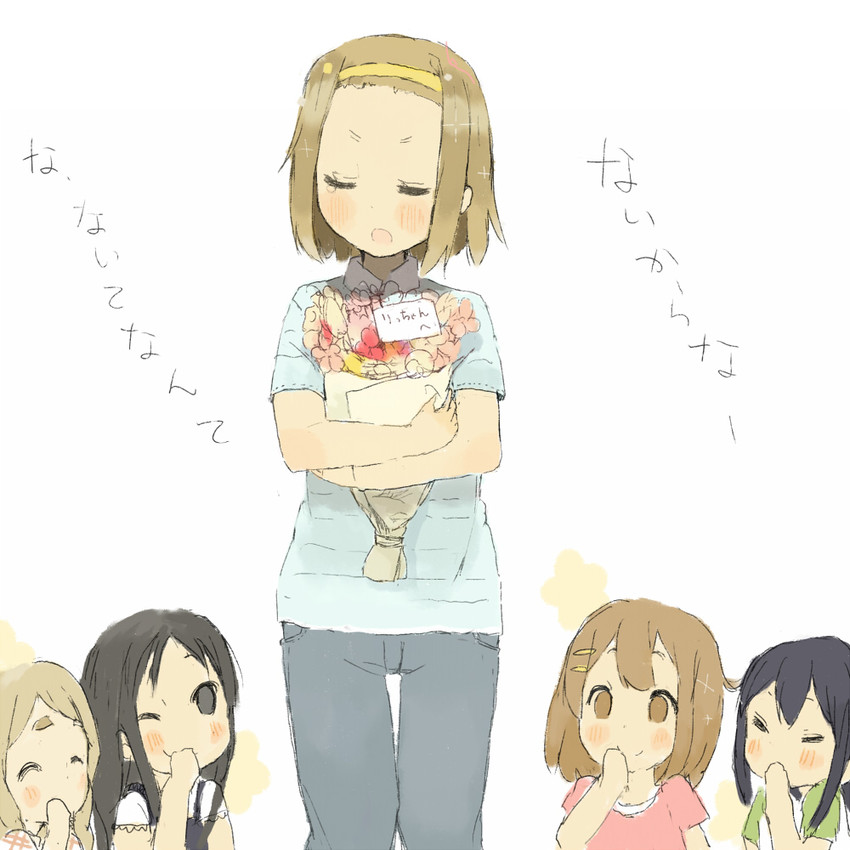 akiyama mio, nakano azusa, hirasawa yui, tainaka ritsu, and kotobuki tsumugi (k-on!) drawn by nasuna