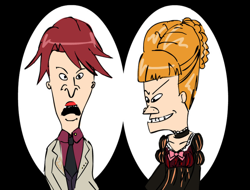 beatrice, ushiromiya battler, butt-head, and beavis (umineko no naku koro ni and 1 more)