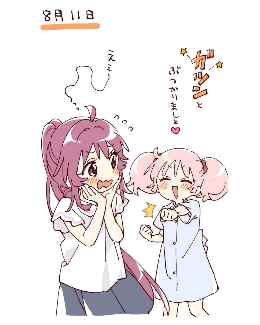 yoshikawa chinatsu and sugiura ayano (yuruyuri) drawn by namori