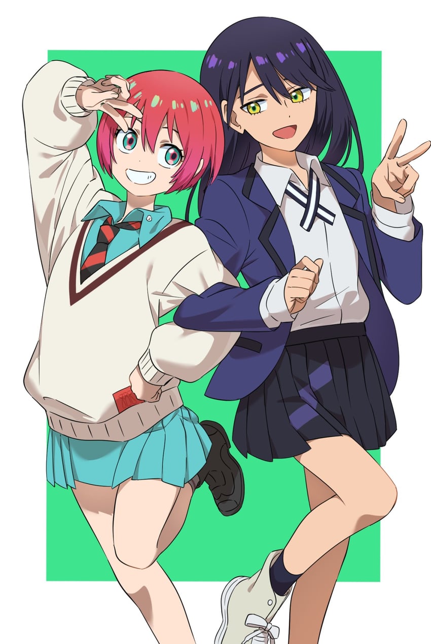 amate yuzuriha and nyaan (gundam and 1 more) drawn by poteke