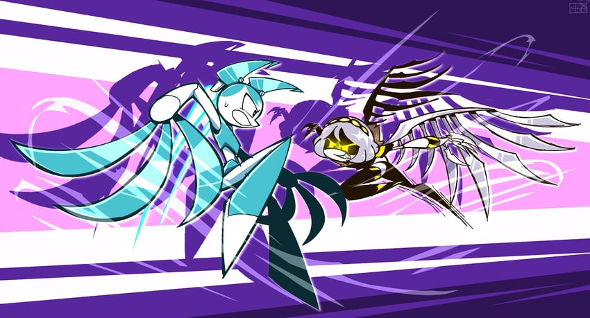 jenny wakeman and v (murder drones and 1 more) drawn by maxoke