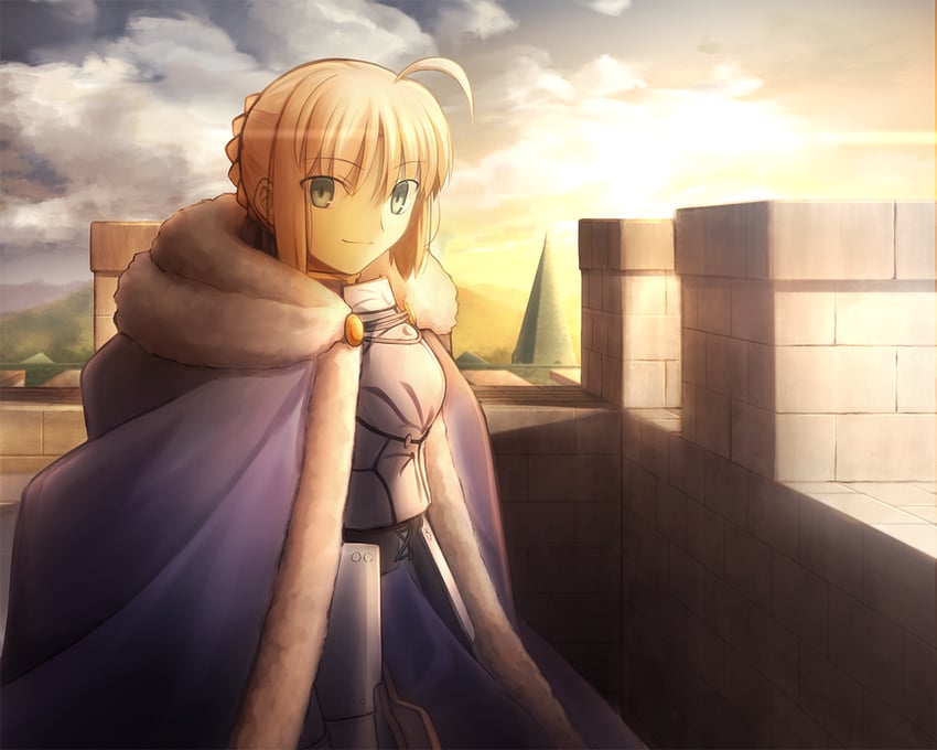 artoria pendragon and saber (fate and 2 more) drawn by shoori_(migiha)