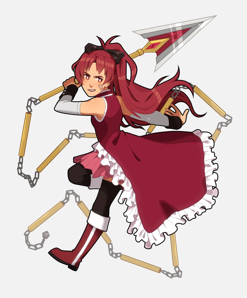 sakura kyoko (mahou shoujo madoka magica) drawn by alexia_khodanian