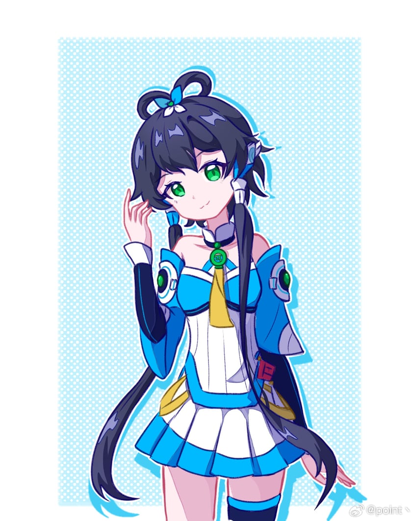 luo tianyi and luo tianyi v3 (vocaloid and 1 more) drawn by pointzhu