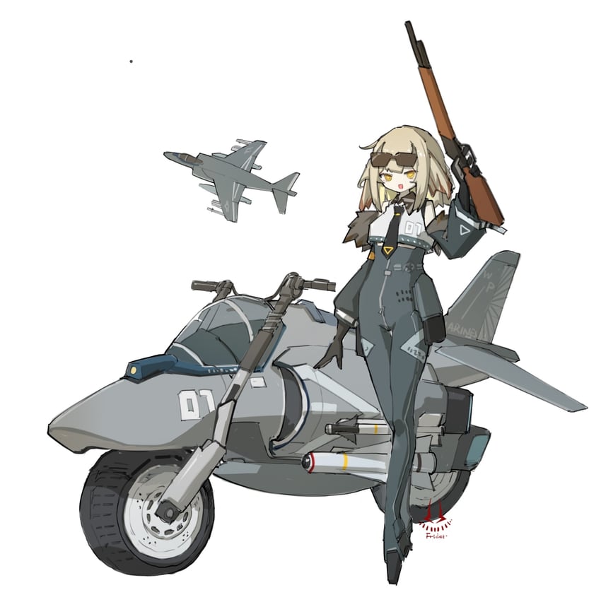 hawker harrier (original and 1 more) drawn by frider