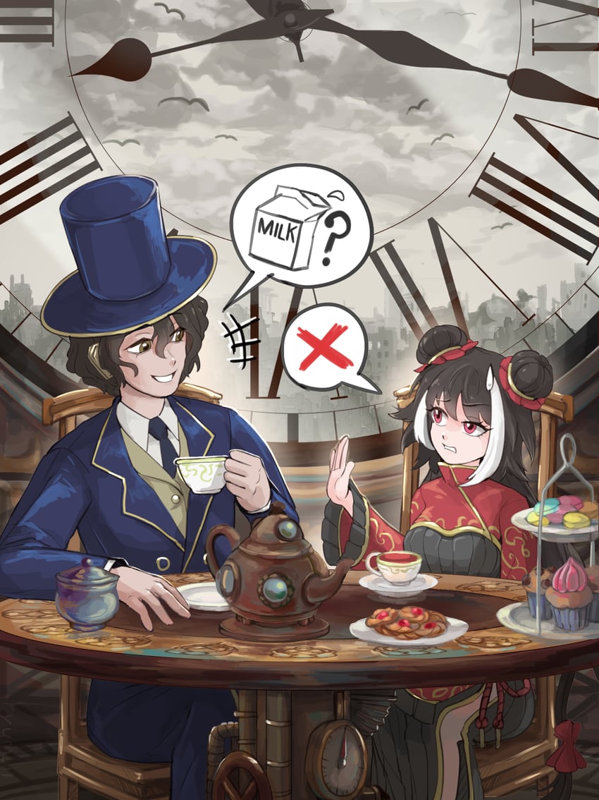 jia xichun and hubert (project moon and 1 more) drawn by ryum11