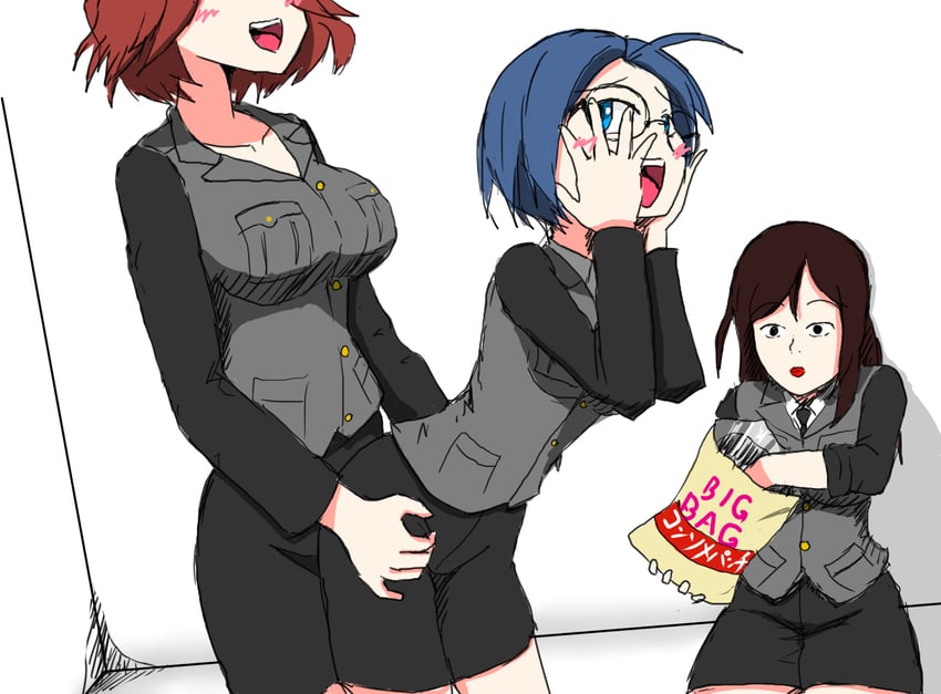 azumi, rumi, and megumi (girls und panzer) drawn by wide_(oryotyobi)