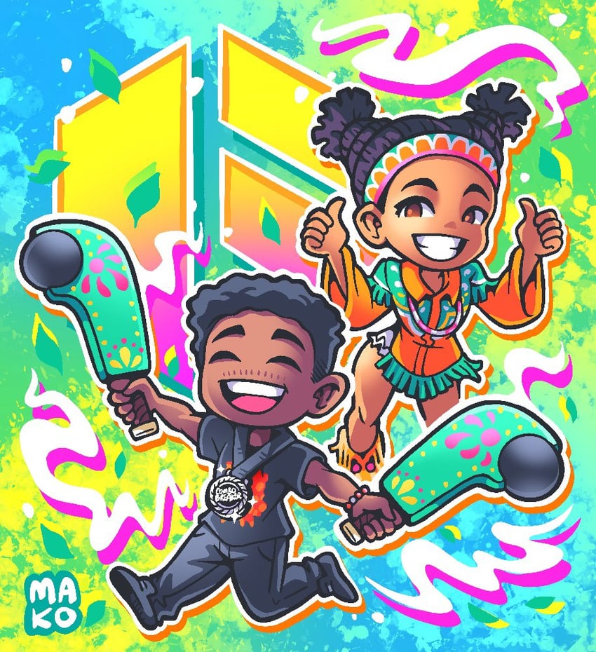 lily hawk and el chakotay (street fighter and 2 more) drawn by makodoodles