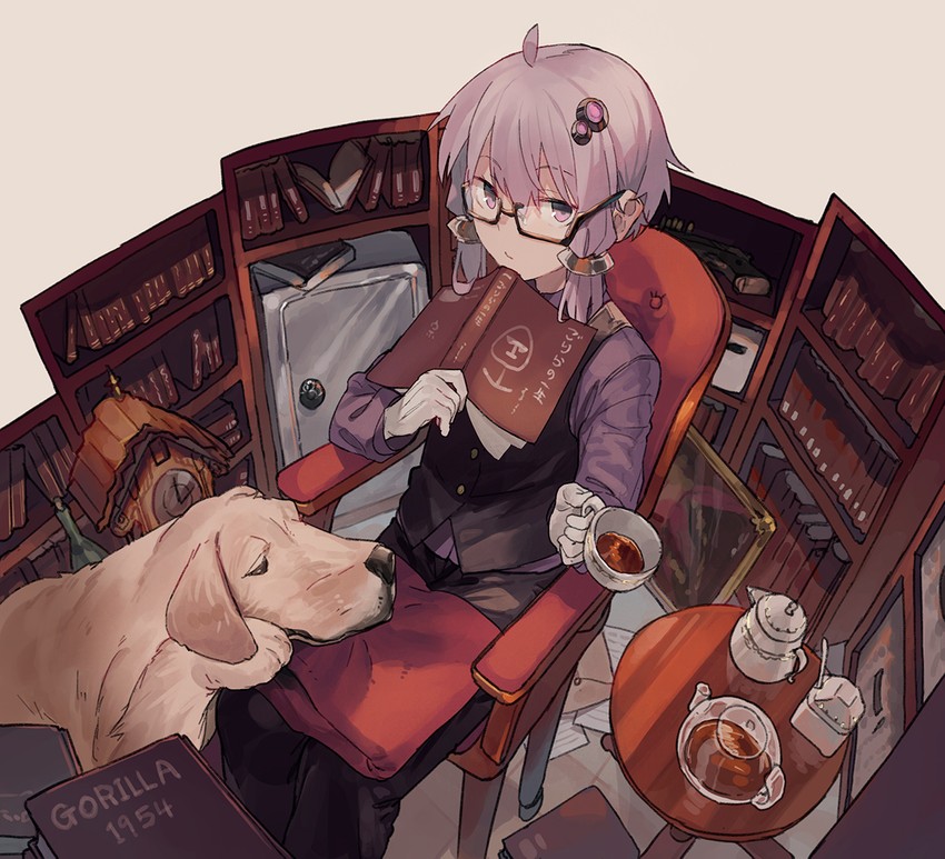 yuzuki yukari (vocaloid and 1 more) drawn by hitogome