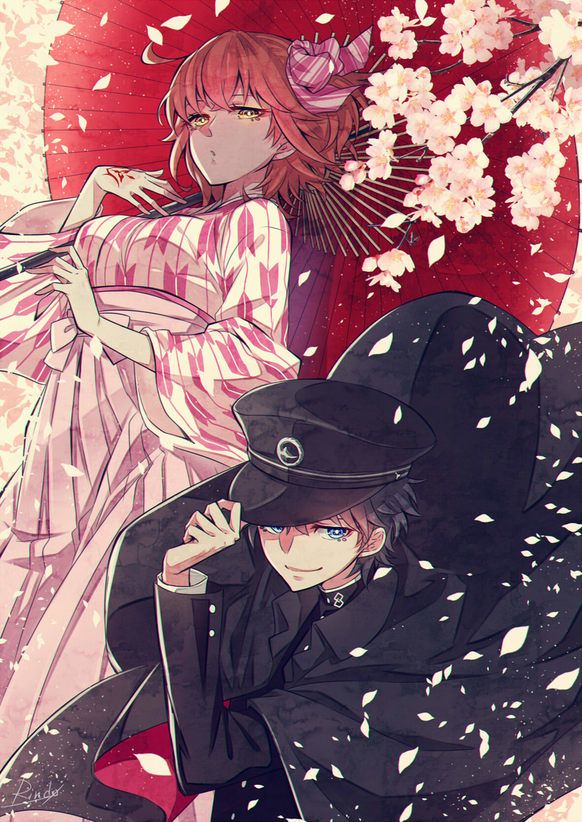 fujimaru ritsuka (fate and 1 more) drawn by rindo