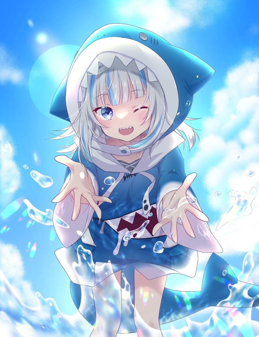 gawr gura (hololive and 1 more) drawn by ateliermineru