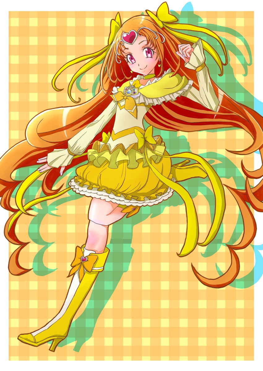 shirabe ako and cure muse (precure and 1 more) drawn by amawa_kazuhiro