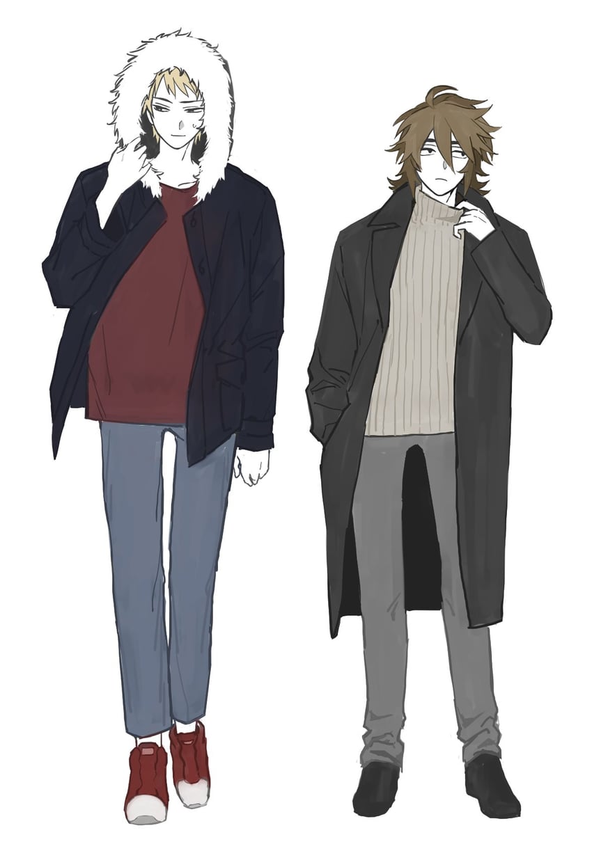 atou haruki and isoi reiji (saibou shinkyoku) drawn by linu
