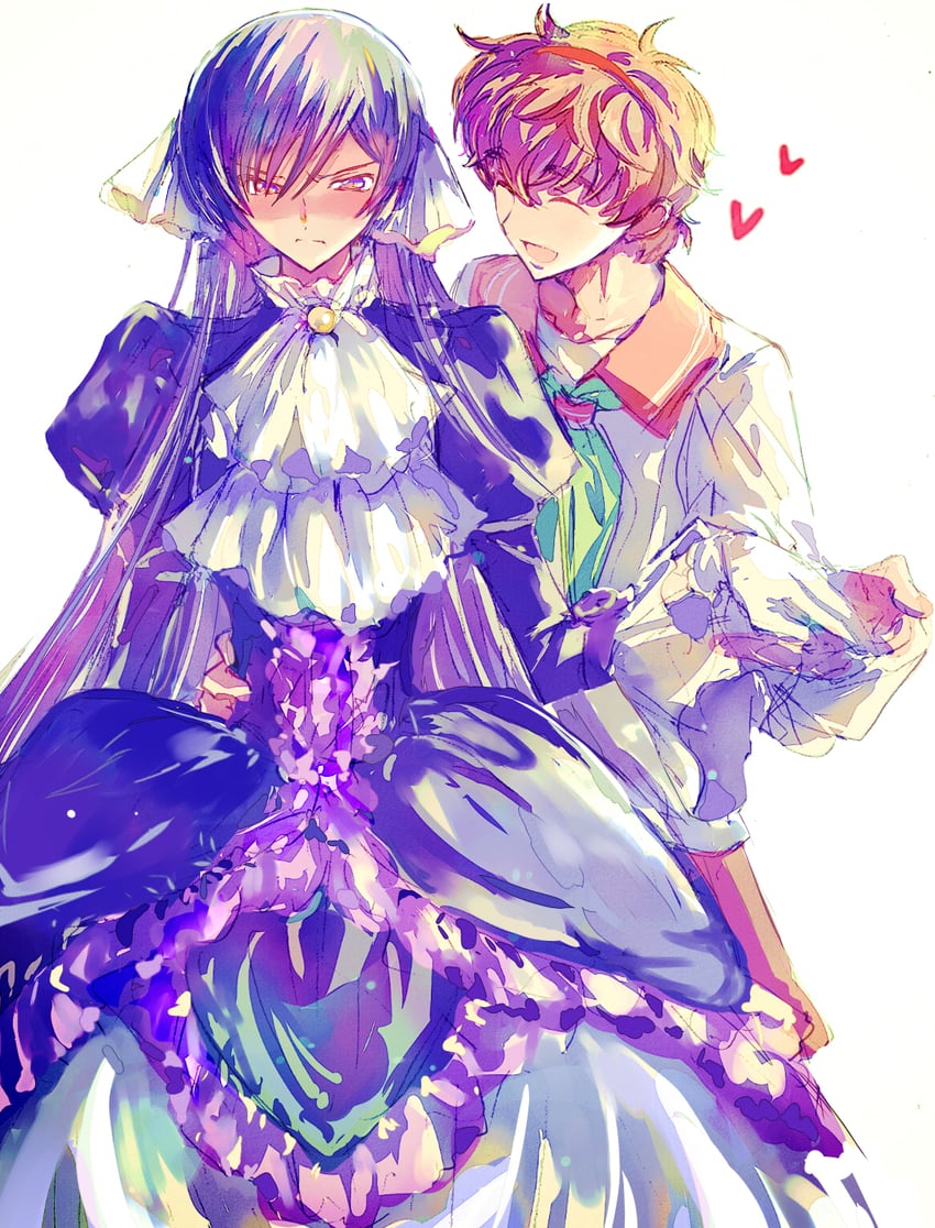 lelouch vi britannia and kururugi suzaku (code geass) drawn by amatu_trabajo