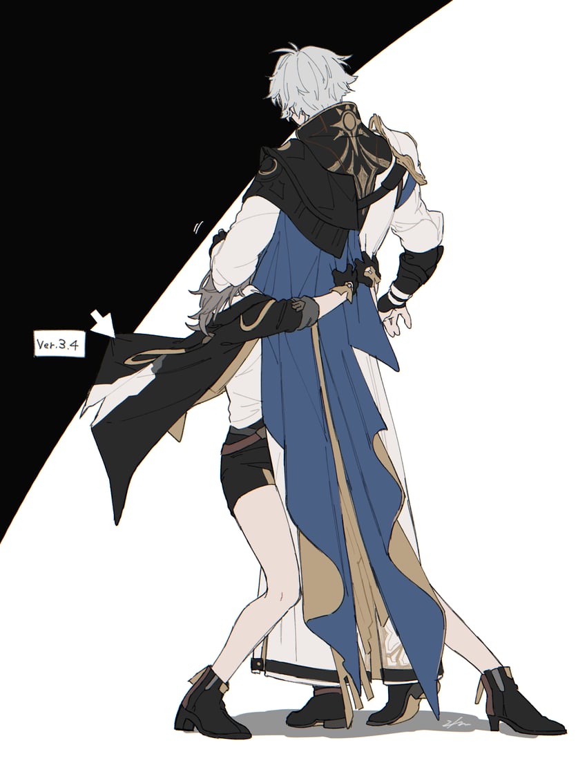 trailblazer, stelle, and phainon (honkai and 1 more) drawn by ieririr