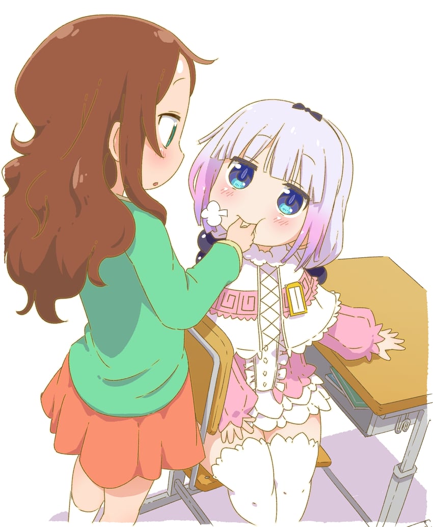 kanna kamui and saikawa riko (kobayashi-san chi no maidragon) drawn by tabayan_jigokuhen